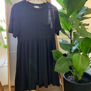 Babydoll Black/Gray Dress